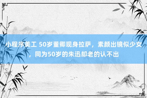 小程序美工 50岁董卿现身拉萨，素颜出镜似少女，同为50岁的朱迅却老的认不出