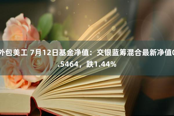 外包美工 7月12日基金净值：交银蓝筹混合最新净值0.5464，跌1.44%